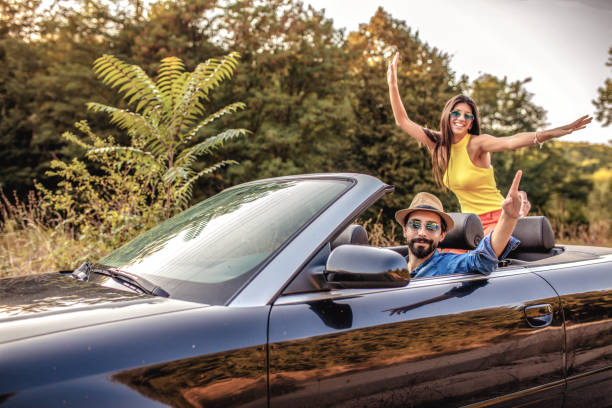 istock Beautiful couple enjoying on a road trip 1317855885