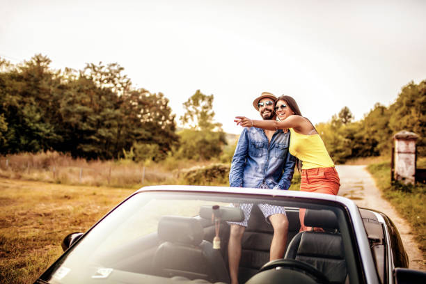 istock Beautiful couple enjoying on a road trip 1317855947