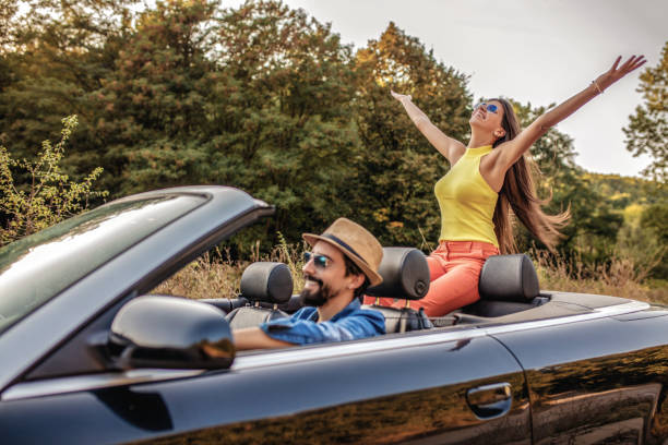istock Beautiful couple enjoying on a road trip 1317855979
