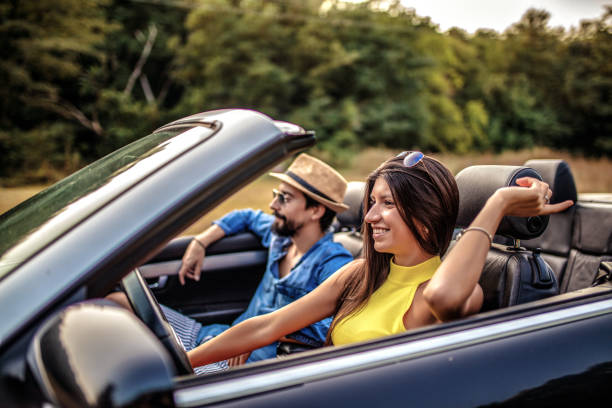istock Beautiful couple enjoying on a road trip 1317855982