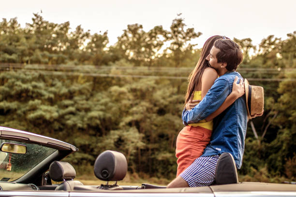 istock Beautiful couple enjoying on a road trip 1317856020