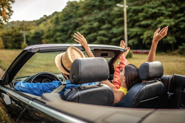 istock Beautiful couple enjoying on a road trip 1317856320