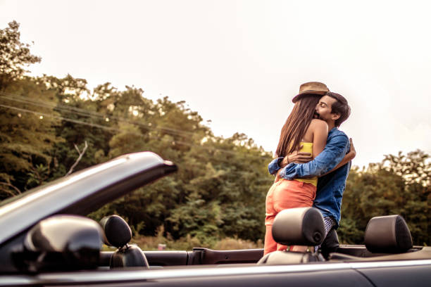 istock Beautiful couple enjoying on a road trip 1317856876