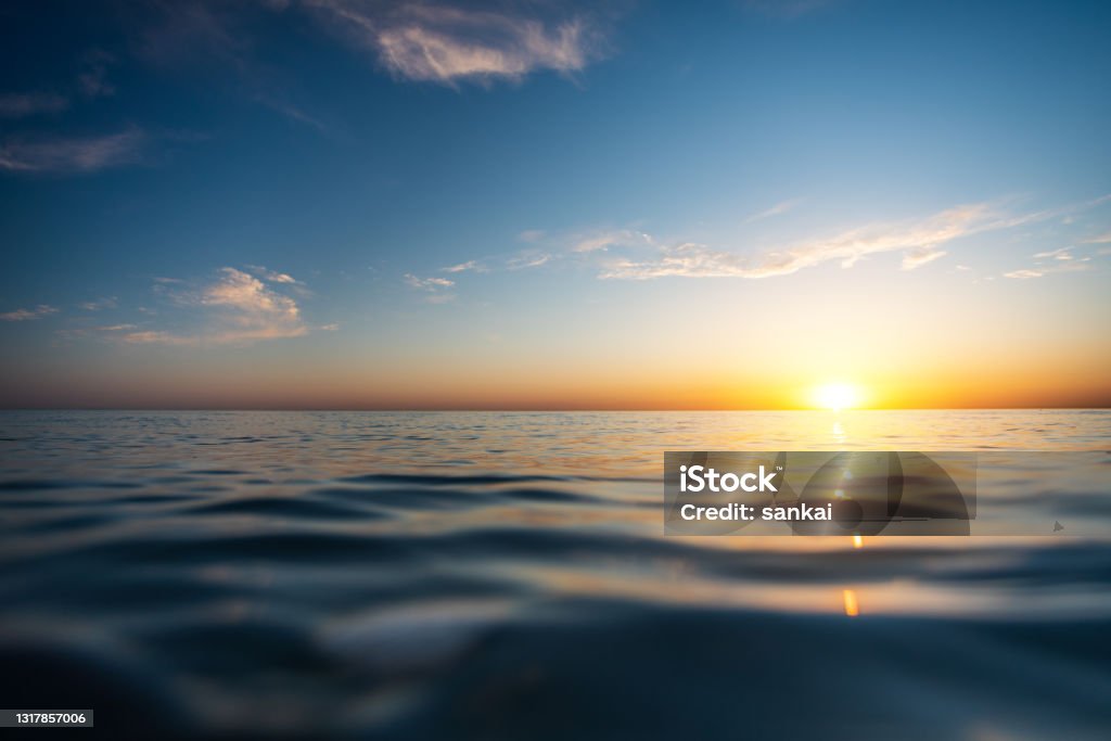 Beautiful sunset at the sea Sea Stock Photo