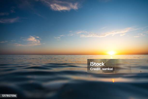 Beautiful Sunset At The Sea Stock Photo - Download Image Now - Sea, Sunset, Sky