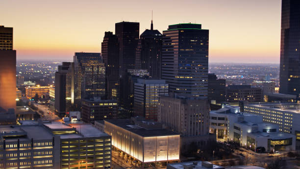 istock Oklahoma City at Dawn - Drone Shot 1317870585