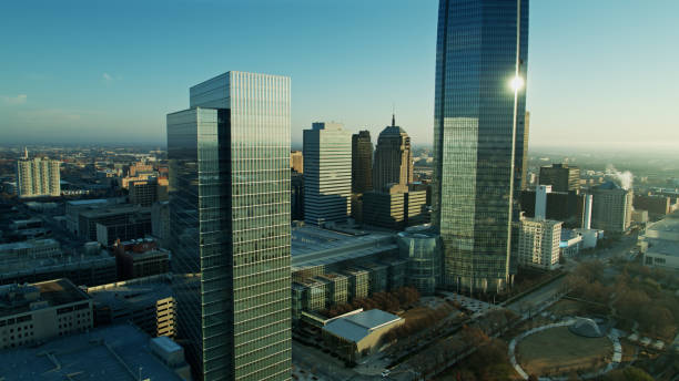 istock Skyscrapers in Oklahoma City - Drone Shot 1317870609