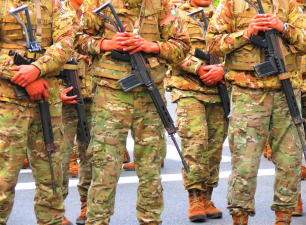 istock The military parade for Independence day. 1317871350