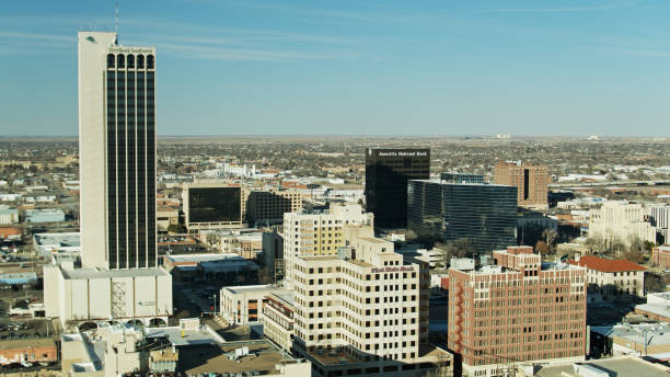 istock Office Buildings in Downtown Amarillo Texas - Aerial 1317876576