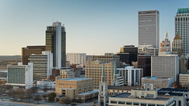 istock Late Afternoon in Downtown Tulsa - Aerial 1317880662