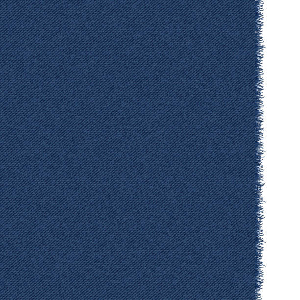 ilustrações, clipart, desenhos animados e ícones de textura jeans clássica azul com uma borda esfarrapada. textura de jeans escuro. ilustração vetorial realista - dark edge