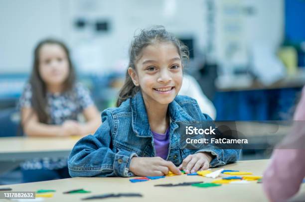 Diversity In A Lower Elementary Classroom Stock Photo - Download Image Now - 6-7 Years, 8-9 Years, African-American Ethnicity