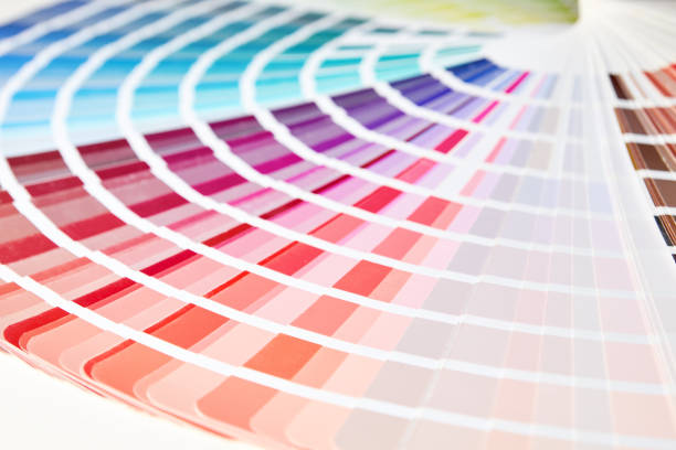 istock Paint color swatches book isolated on white 1317882780