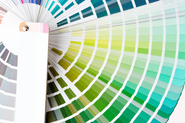 istock Paint color swatches book isolated on white 1317882790