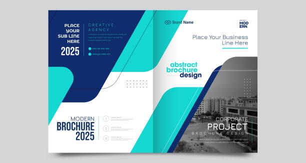 kapak tasarım şablonu kurumsal iş yıllık rapor broşürü poster şirket profil kataloğu dergi el ilanı kitapçığı broşürü. - corporate stock illustrations
