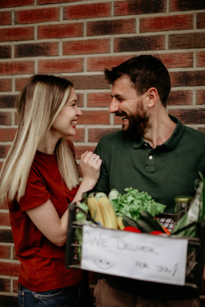 istock Small business owners deliver groceries 1317895767