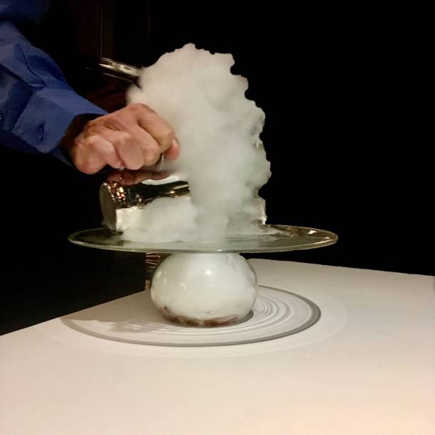 istock Special effects dry ice presentation for fine dining dish. 1317897502