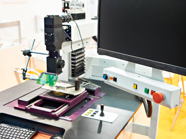 istock Laser machine for trimming resistors 1317901035