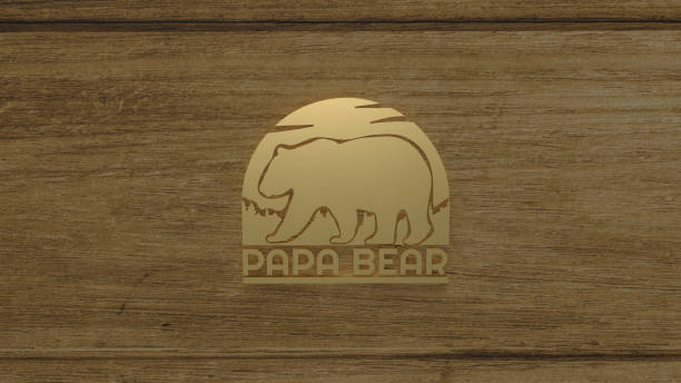 papa bear for fathers day holiday concept 3d rendering