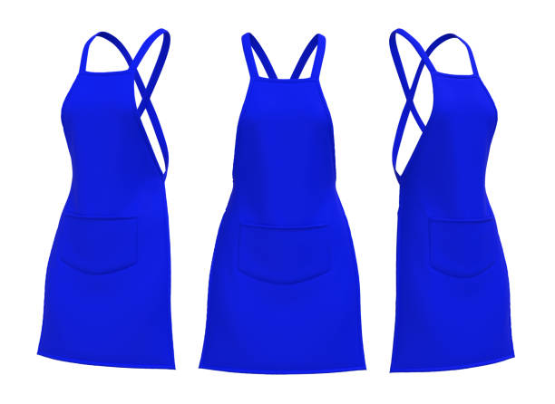 istock Blank apron mockup in front and side views 1317904300