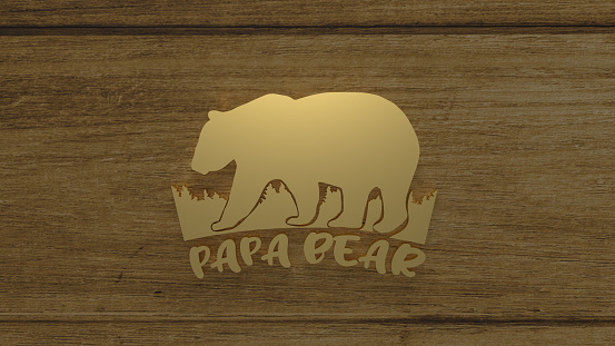 papa bear for fathers day holiday concept 3d rendering