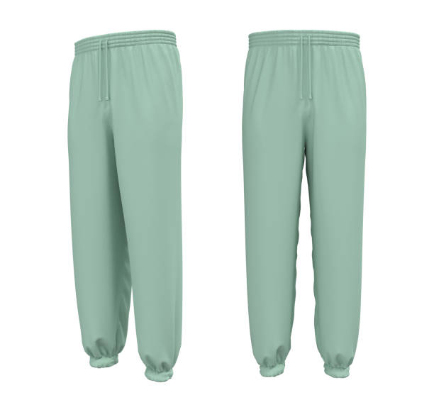 istock Blank joggers mockup, front and side views. Sweatpants 1317904620