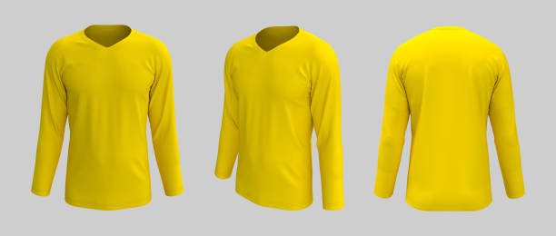 istock men's long- sleeve t-shirt mockup in front, side and back views 1317905886
