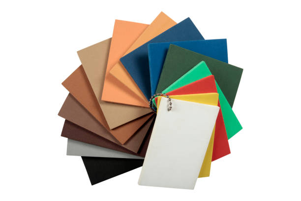 istock Colour swatches book isolated on white background. 1317905908