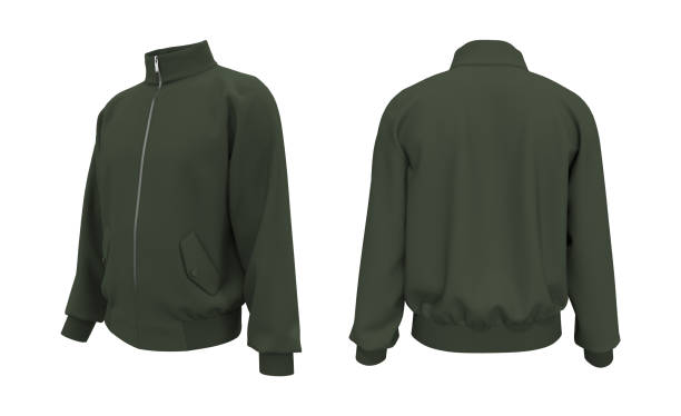 istock Blank tracksuit top mockup, track side and back views 1317905972