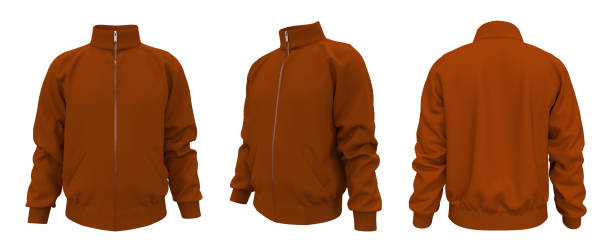 istock Blank tracksuit top mockup, track side and back views 1317906486