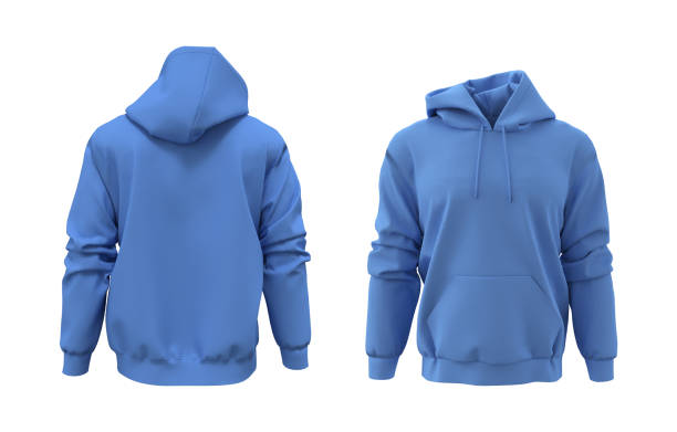 istock Blank hooded sweatshirt mockup for print in front and back views 1317908951