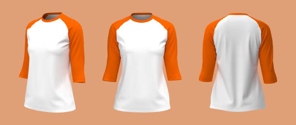 istock Half-sleeves raglan t-shirt mockup 1317909036