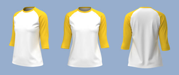 istock Half-sleeves raglan t-shirt mockup 1317909046
