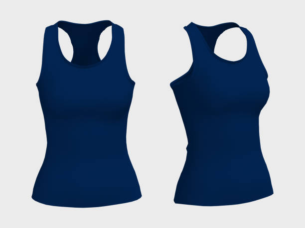 istock Blank sleeveless t-shirt mockup in front, and side views 1317909676