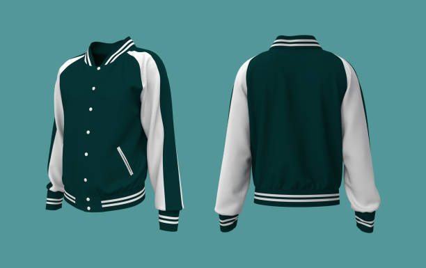 istock Sukajan baseball Jacket mockup in front, side and back views 1317909840