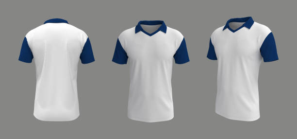 istock men's collared t-shirt mockup in front, side and back views 1317909942