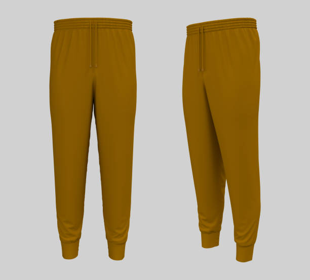istock Blank joggers mockup, front and side views. Sweatpants 1317909949