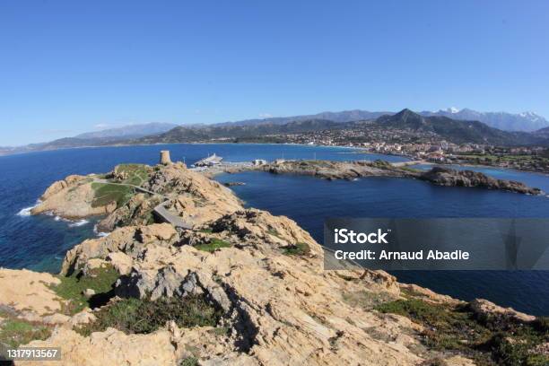 The Town Of Isula Rossa In Corsica Stock Photo - Download Image Now - L'Île-Rousse, Corsica, Beach