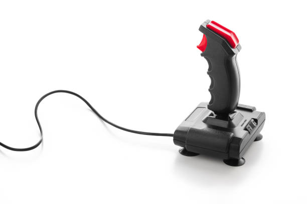 istock Gamepad Retro joystick from 8-bit consoles. Game controller isolated on white background 1317916289