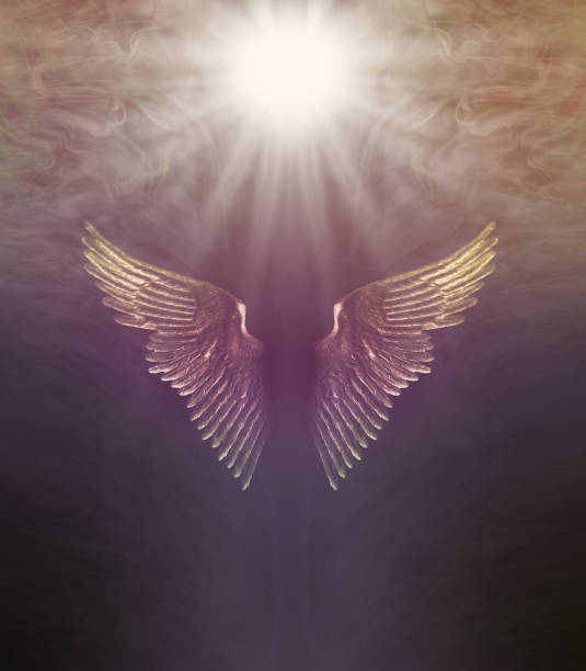 istock Divine Healing Light Angel Wings Background 1317925778