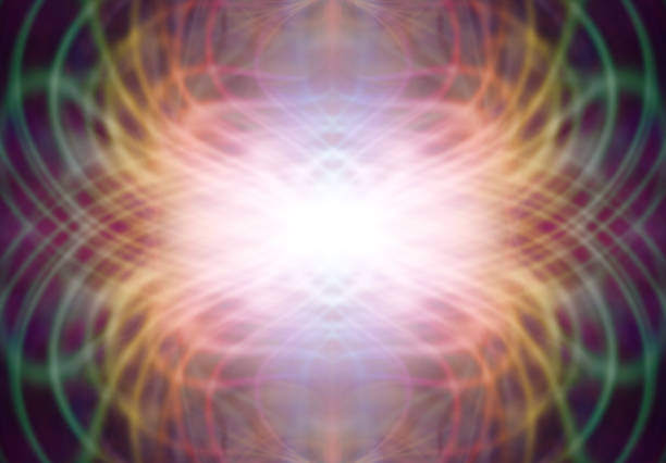 multicoloured symmetrical web design with a white centre radiating outwards ideal for spiritual messages