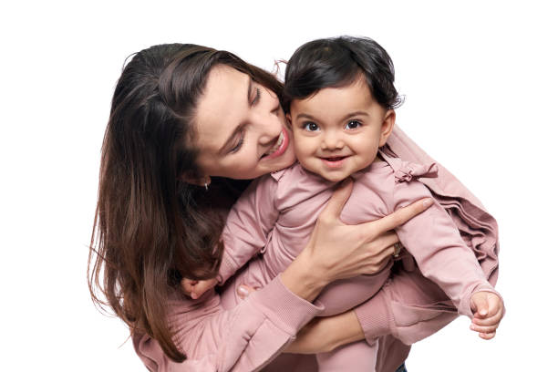 istock Mother and baby daughter having fun. 1317949495
