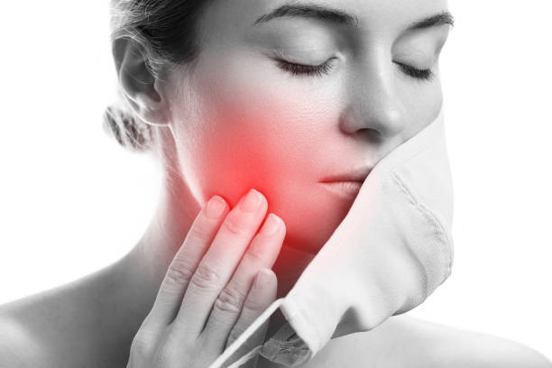 istock Maskne - acne breakouts from wearing a face mask 1317950240