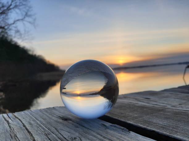 istock Sunset on the waterfront with a crystal ball on the stay 1317950519
