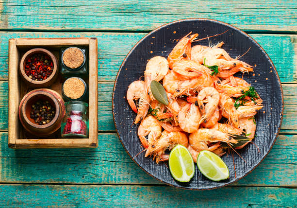 istock Tasty boiled shrimp 1317951290