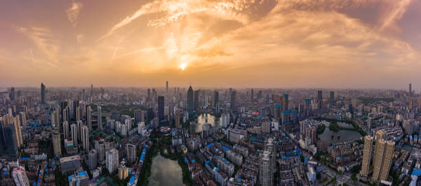 istock Architecture scenery of Wuhan city, China 1317955701