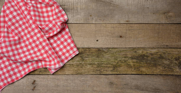 istock red kitchen towel on gray wooden background 1317955847