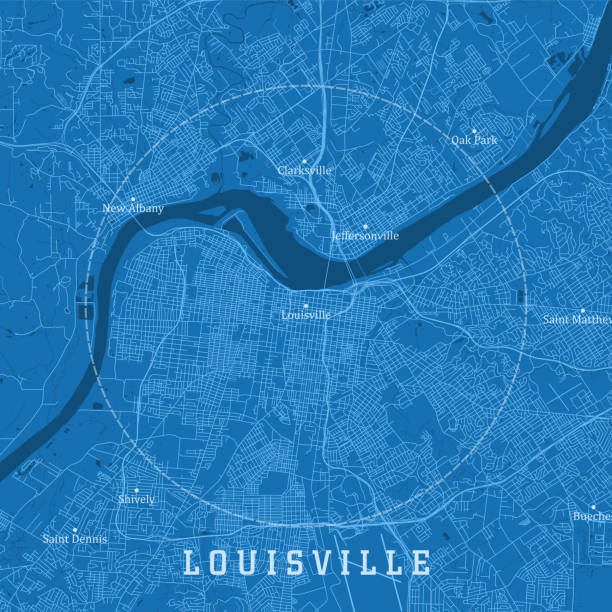 Louisville KY City Vector Road Map Blue Text Louisville KY City Vector Road Map Blue Text. All source data is in the public domain. U.S. Census Bureau Census Tiger. Used Layers: areawater, linearwater, roads. louisville kentucky stock illustrations