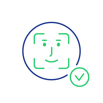 Face Recognition Biometric Identification Line Icon Facial Scanning And  Detection Pictogram Facial Scan Identification Facial Recognition System  Sign Face Id Icon Vector Illustration Stock Illustration - Download Image  Now - iStock