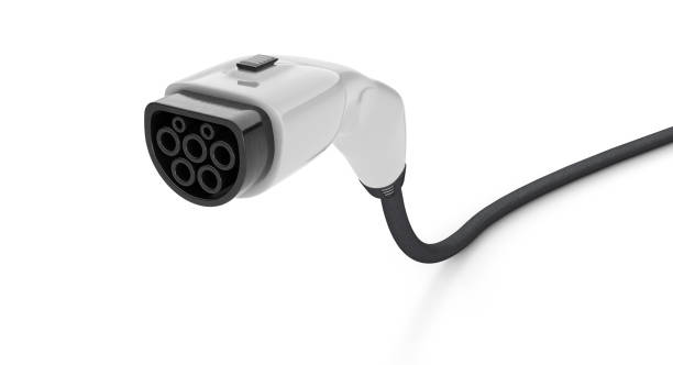 istock Charging plug for electric vehicles. isolated on white background 1317967933